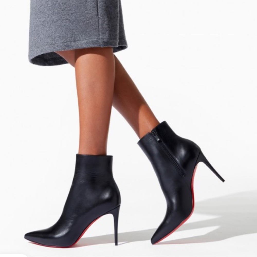 Louboutin So Kate Booty Size 38.5
85 mm Low boots - Calf leather - Black - Women